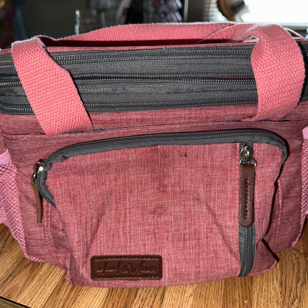 Must Have Pink and Gray cooler Bag with shoulder strap & hand straps lots space!